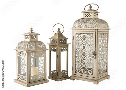 lantern holders isolated on perfect background
