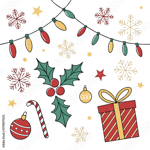 Christmas Holiday Vector Background Illustration