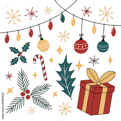 Christmas Holiday Vector Background Illustration