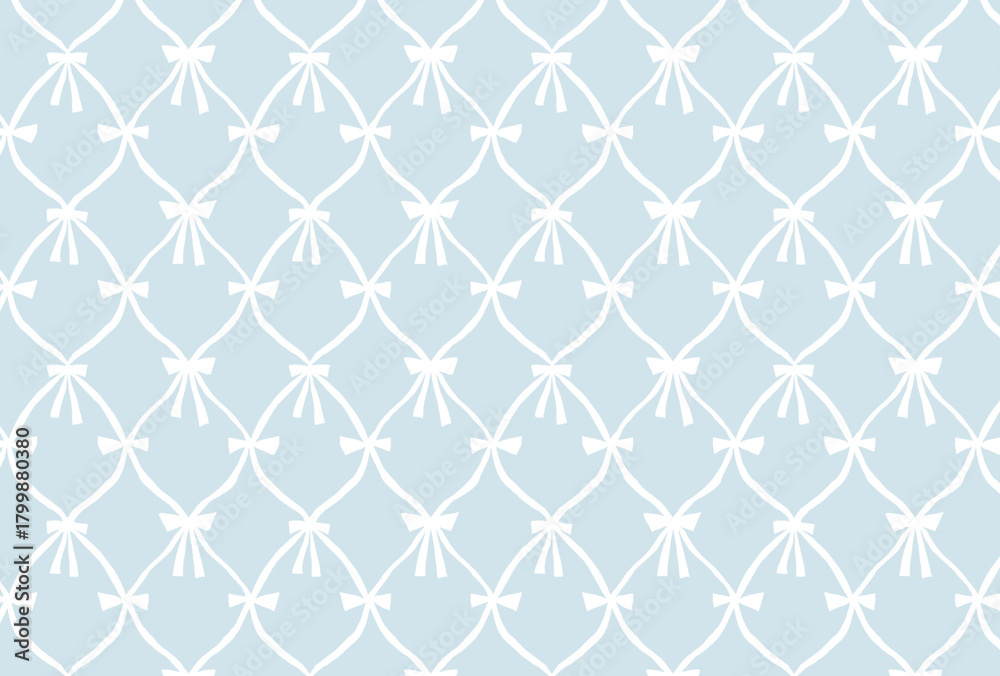 Naklejka premium 格子柄 リボン