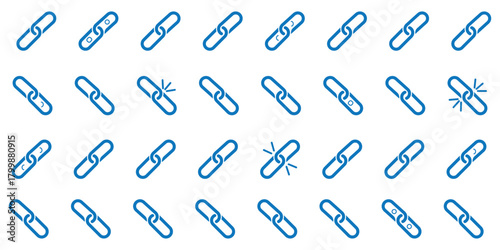 Chain silhouette vector, Chain vector clipart, Metal chain silhouette. Simple Chain Icon. Chain links isolated. Link icon. Chain shape silhouette pattern, seamless repeatable texture background