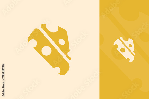 Minimalist Modern Cheese Logo Design – Simple Creative Dairy Icon Vector