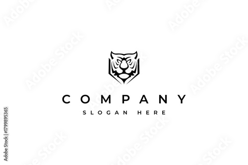 Fierce Tiger Predator Logo With vector template design style