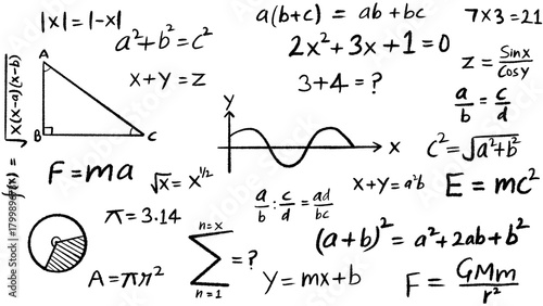 Photos Easy to use mathematical equation background