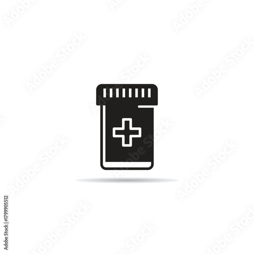 medicine bottle icon vector illustration