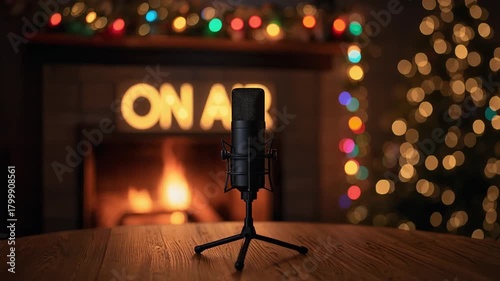 Christmas Podcast Mic Zoom Intro HD Variant