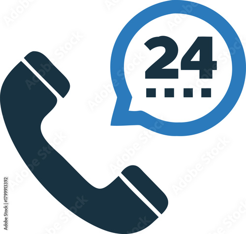 Phone icon indicates twenty four hour customer support always available and accessible