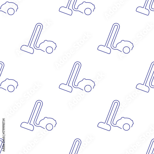vacuum cleaner seamless pattern isolated on transparent background.