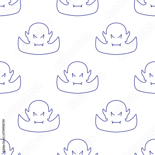 vampire seamless pattern isolated on transparent background.