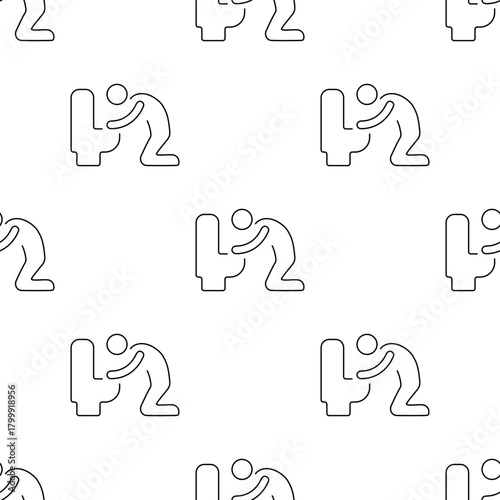 vomit seamless pattern isolated on transparent background.