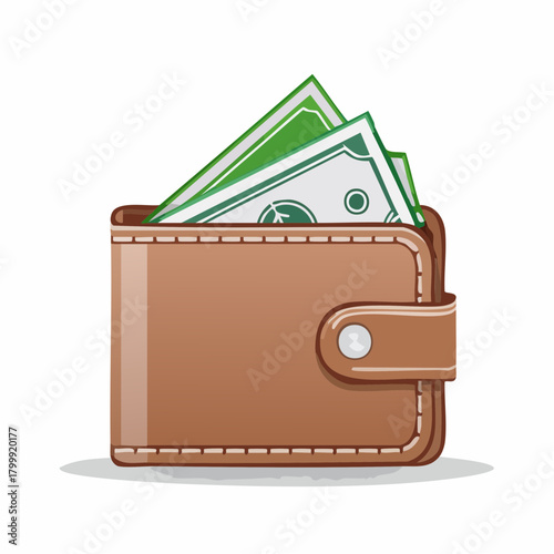 Wallet with Money: Financial Security and Economic Stability Concept.