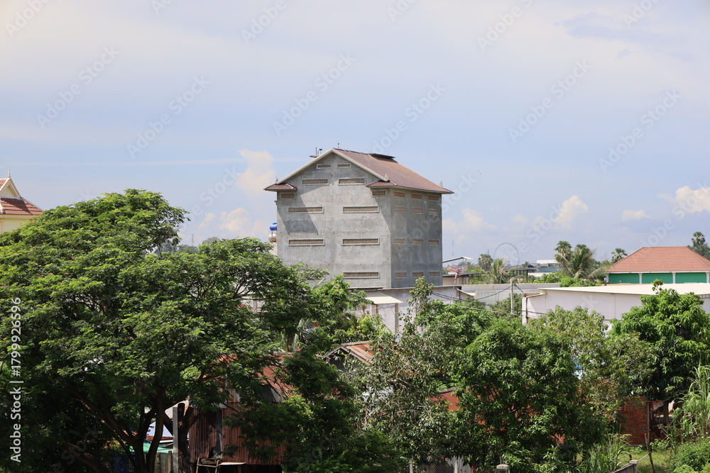 Fototapeta premium siem reap city cambodia countryside daytime, bird house