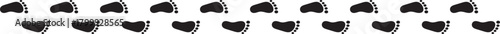 Human footprints icon set. human footstep sign. Foot imprint icon collection. representing walking symbol