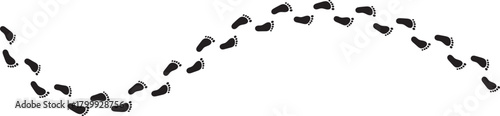 Human footprints icon set. human footstep sign. Foot imprint icon collection. representing walking symbol