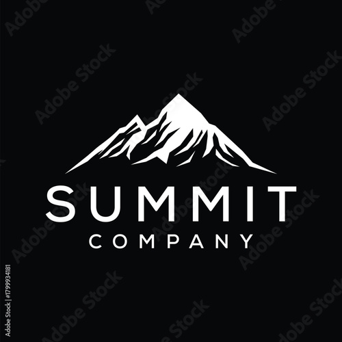 Mountain Top Peak Everest Mount logo design inspiration