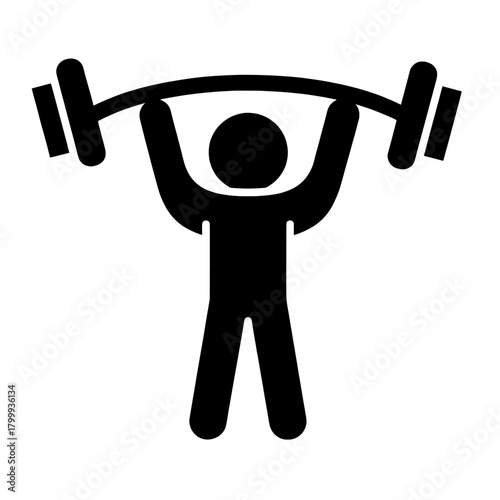 man lifting weights