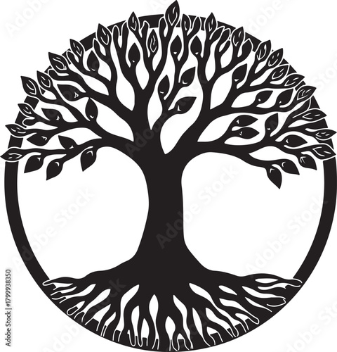 Tree of life symbol for nature and growth designs