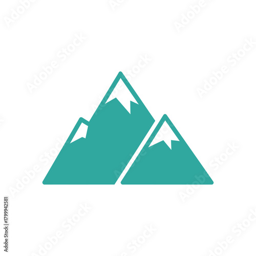 Mountains stand tall against the sky, their peaks capped with snow, evoking a sense of adventure and natural beauty.