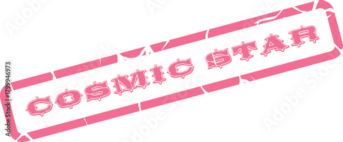 Cosmic Star distressed pink stamp represents individual brilliance and celestial guidance