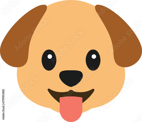 vector illustration of little baby puppy dog cartoon funny cute mascot character cartoon