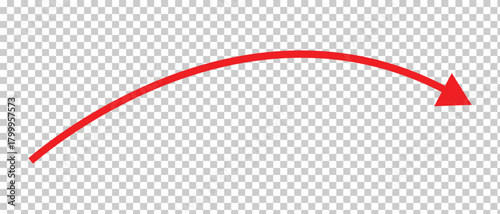 set of long curved arrow icon, arrow icon, curly wave arrow icon.