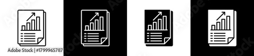 Currency icon variations in line and glyph style on black and white background