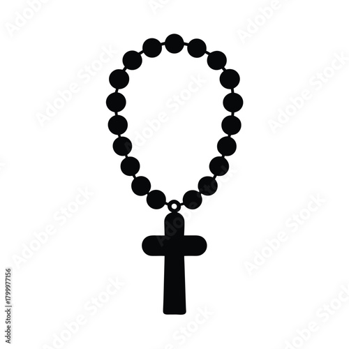 Holy Rosary Cross Illustration