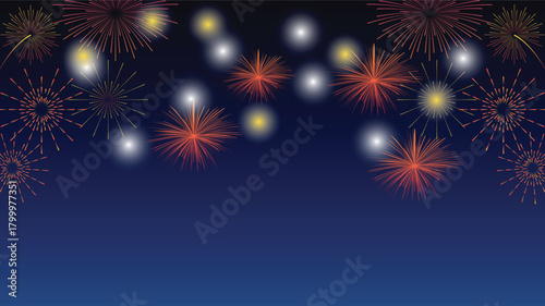 vector illustration of a fireworks