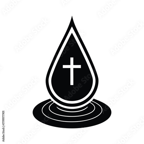 Holy Water Droplet Symbol
