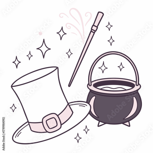 Magical Hat and Cauldron