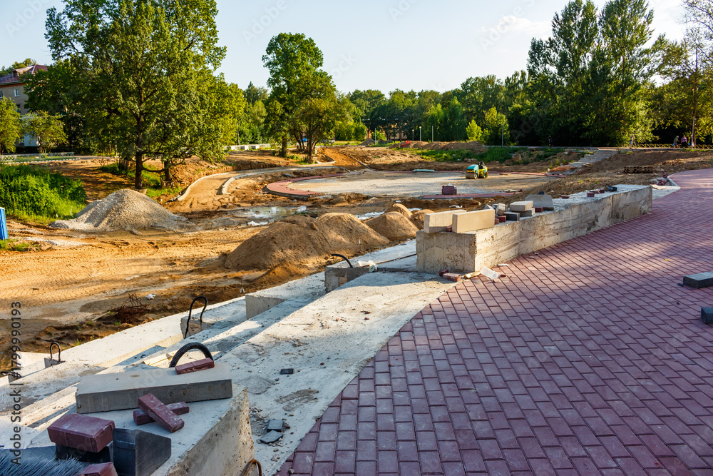 Φωτογραφία Urban park construction is underway
