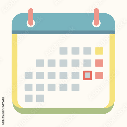 Calendar icon with marked date, indicating a specific day or event.