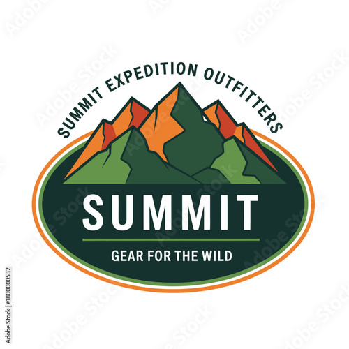 Summit Expedition Outfitters logo featuring mountains and the tagline "Gear for the Wild".