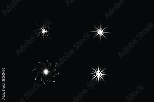 Glowing and sparkling starlight vector.