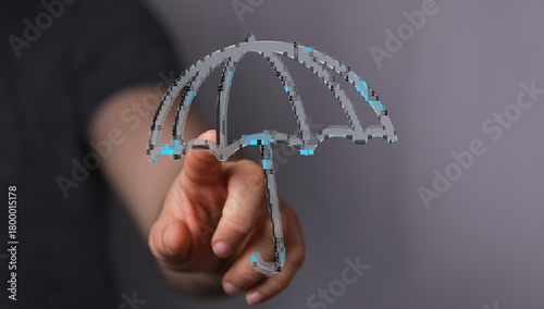 A hand pointing towards a d...
