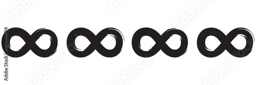 infinity icon, infinity vector, infinity symbol and sign. Infinity icon set. vector illustration.