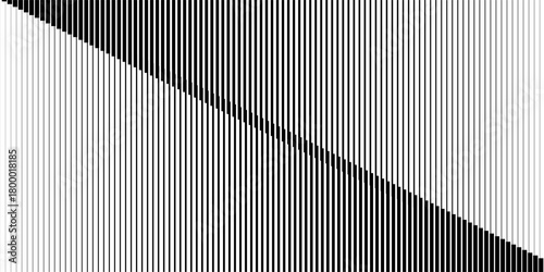 Thin line halftone gradation texture. Faded vertical stripe gradient background. Repeating wide pattern backdrop. Black parallel lines wallpaper for overlay, print, cover, banner, poster. Vector eps10