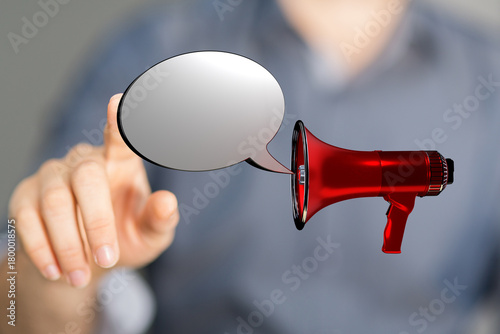Person interacting with a m...