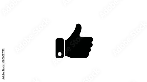 Thumbs Up Icon: Social Media Like Symbol for Approval, Success, Positive Feedback, and Agreement - Vector Illustration