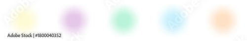 Foto An abstract arrangement of five vertical, oval, soft-focus, blurred spots of pas