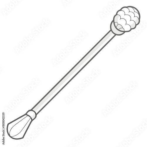 Honey dipper isolated on, a tool to serve and drizzle honey