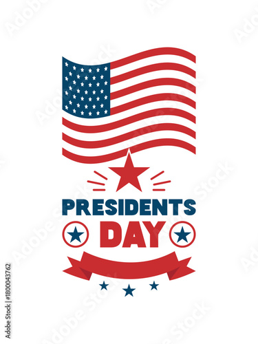presidents day. american flag icon design.