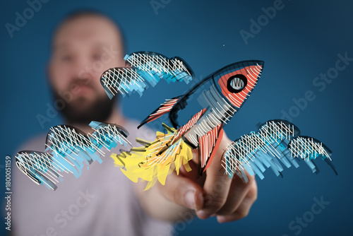 Hand reaching out to the di...