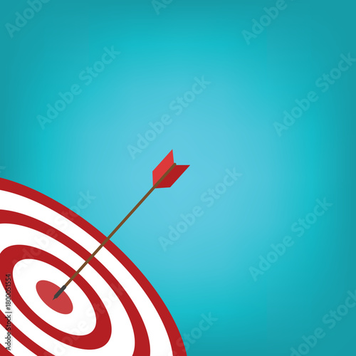 Arrow hits the target center