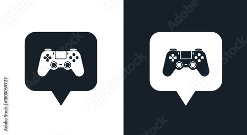 Game controller icon - Blue icon vector - Vector icon symbol for website - Icon vector