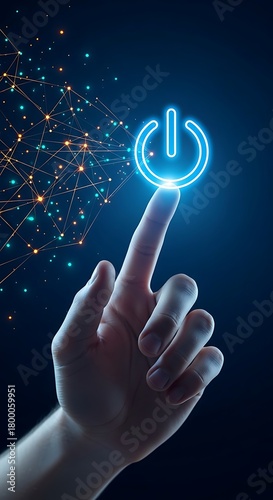 Businessman interacting with ai chatbot interface, digital future