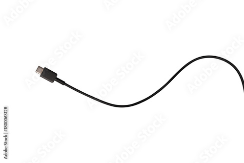 Wallpaper Mural USB Type-C cable isolated on a transparent PNG. Ideal for concepts related to business technology, data transfer, connectivity and fast charging for modern devices. Torontodigital.ca