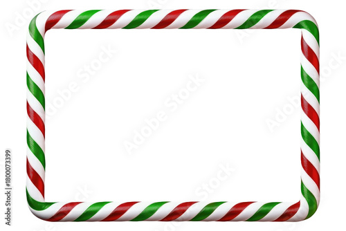 festive christmas candy cane frame