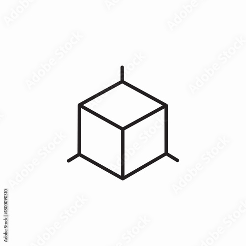 cube geometry icon sign vector