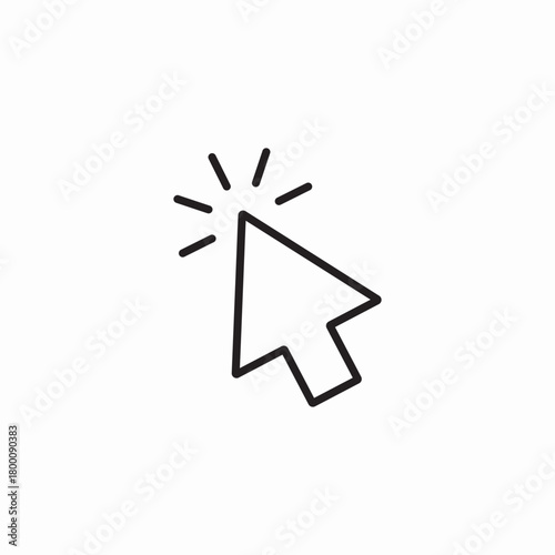cursor click icon sign vector